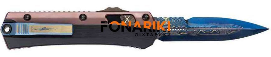 Ніж Microtech Glykon Marfione Select Blued Baker Coppermai Damascus Rose Gold PVD
