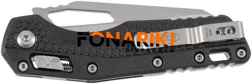 Ніж Microtech MSI Stonewash PS Tri-Grip Polymer Black
