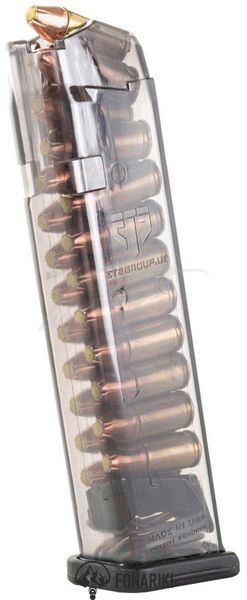 Магазин ETS для Glock 9 мм  Емкость - 22 патрона Прозрачный