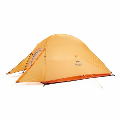 Палатка сверхлегкая трехместная с футпринтом Naturehike Cloud Up 3 Updated NH18T030-T, 210T, оранжевая