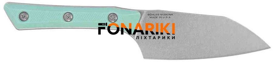 Нож кухонный Microtech Santoku Knife Stonewash G-10 Caribbean