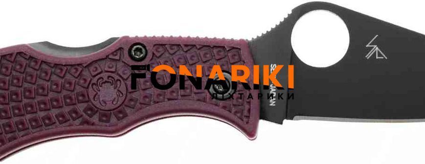 Ніж Spyderco Manbug Black Blade Micro-Melt PD1 FRN Burgundy