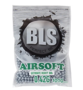 Страйкбольные шарики BLS Ultimateheavy (Stainless) Gray 6 мм 0,42 г 1000 шт