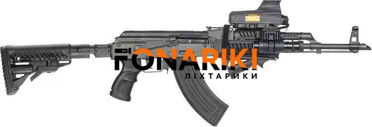 Адаптер приклада FAB Defense SBT-K для АК 74/Caйги с компенсатором отдачи. Цвет - черный