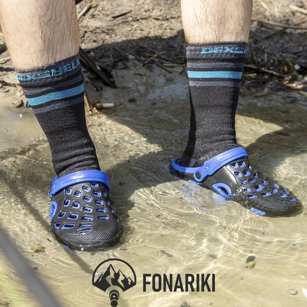 Водонепроникні шкарпетки Dexshell Ultra Dri Sports Socks з блакитною смугою S