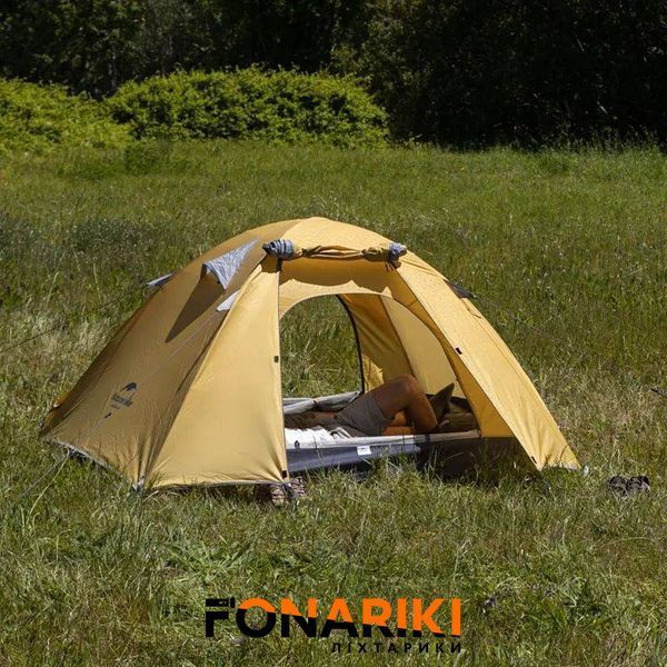 Палатка двухместная маленькая Naturehike P-Series NH18Z022-P, 210T/65D, темно-синяя