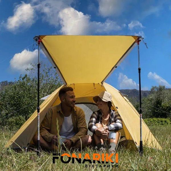 Палатка двухместная маленькая Naturehike P-Series NH18Z022-P, 210T/65D, темно-синяя