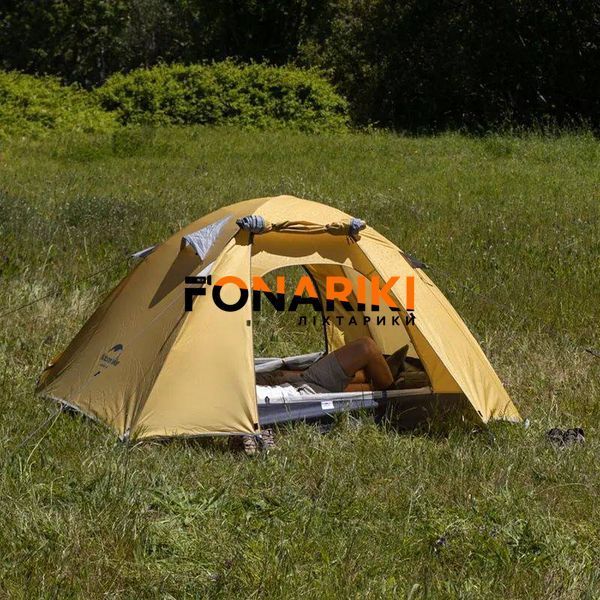 Намет двомісний маленький Naturehike P-Series NH18Z022-P, 210T/65D, темно-синій