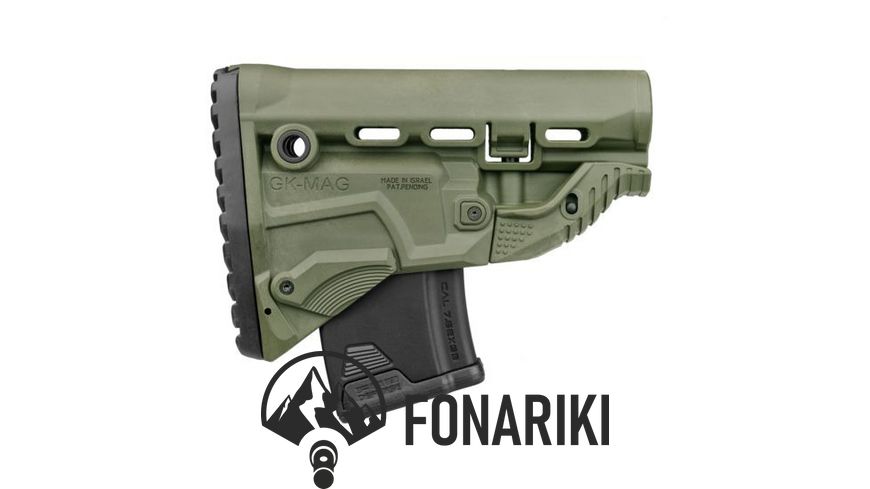Приклад FAB Defense GK-MAG Survival Buttstock для АК 74/Caйги без адаптера. Колір - оливковий