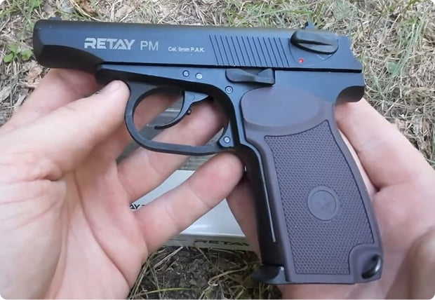 Пистолет Макарова стартовый Retay PM 9 мм (Black)